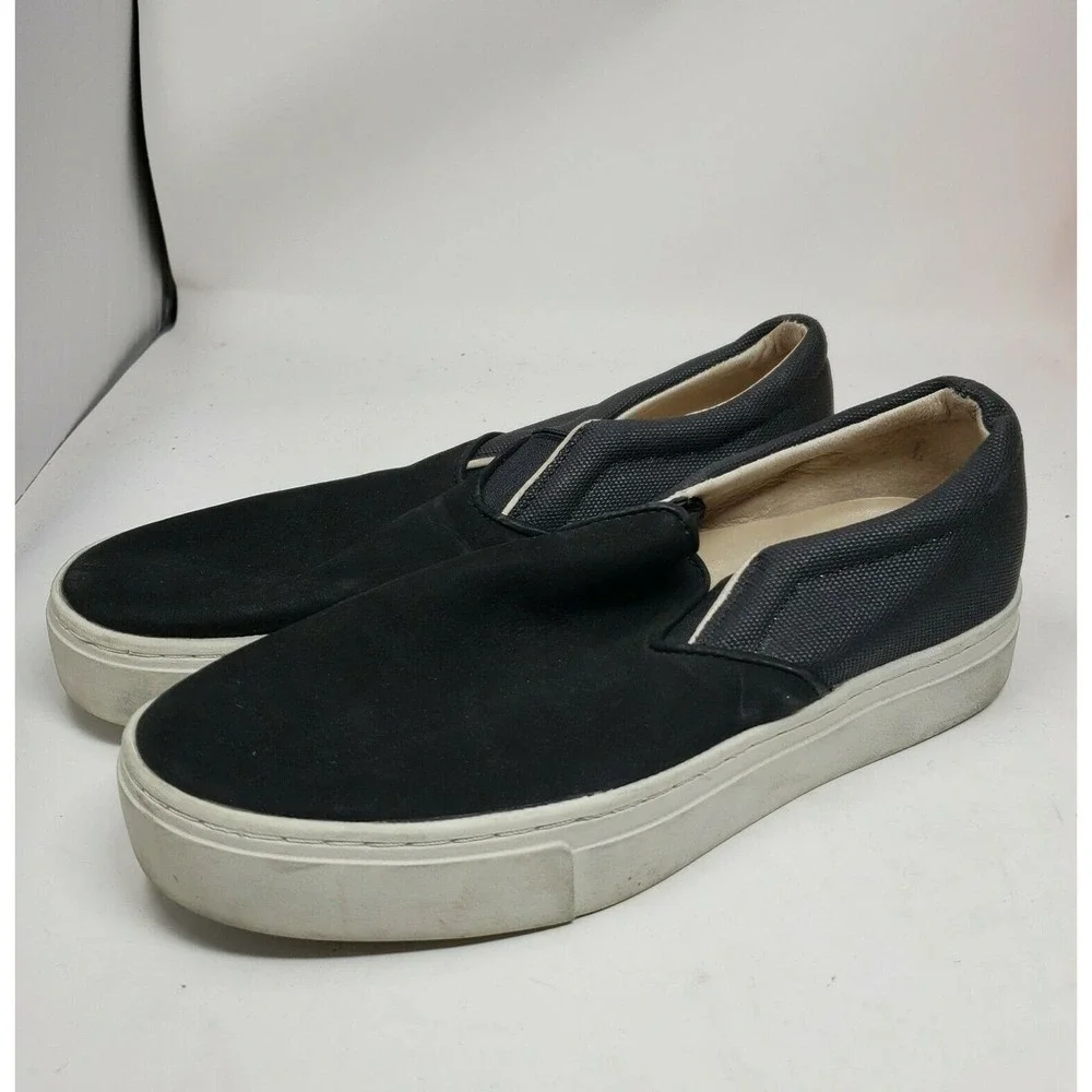 Saturdays NYC Men's Vass‎ Slip on Sneakers Black White Size 6
